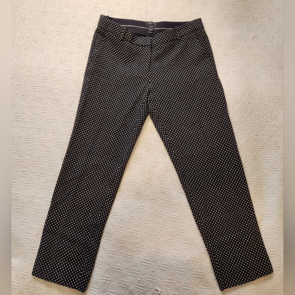 Black and White Polka Dot J. Crew 64% Wool Cafe Capri Size 6 - Picture 1 of 5